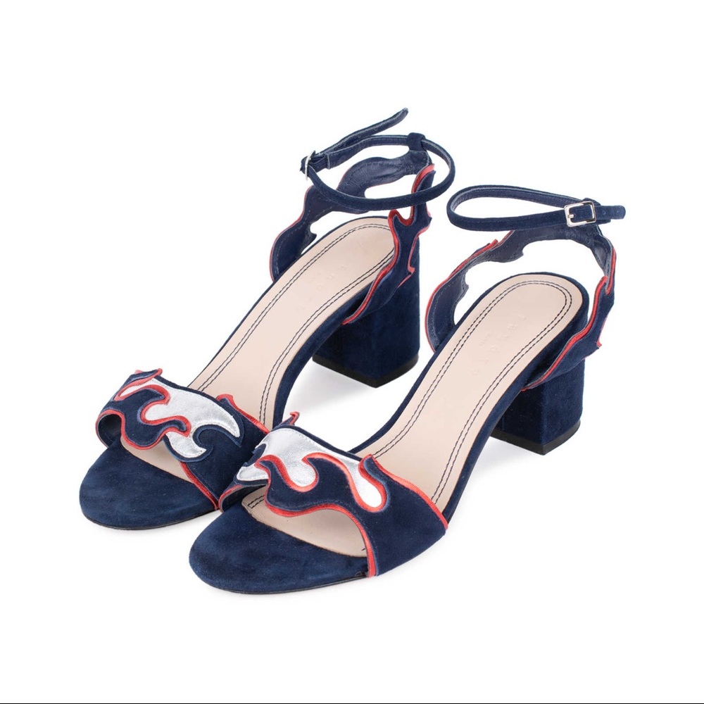 Sandro Navy Flame Sandals